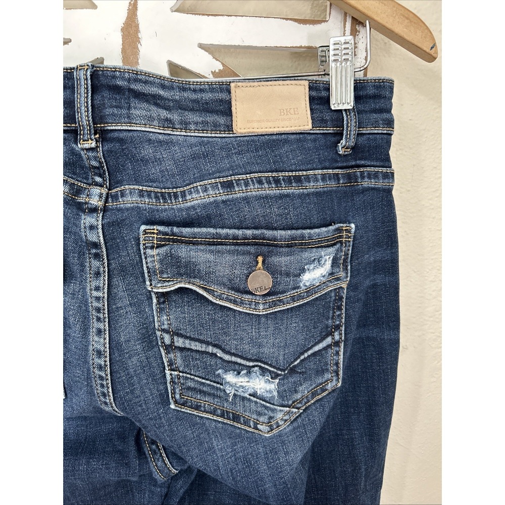 Bke Payton size 29x33.5 Dark Wash Universal Fit Mid Rise Bootcut Jeans *J187 - Picture 4 of 6